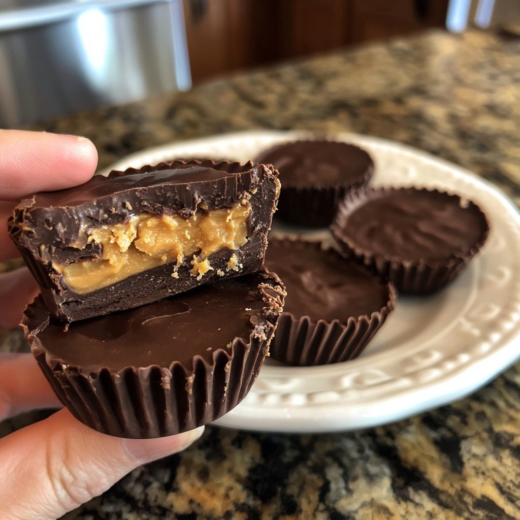 Homemade Reese’s Cups with Chocolate Shell