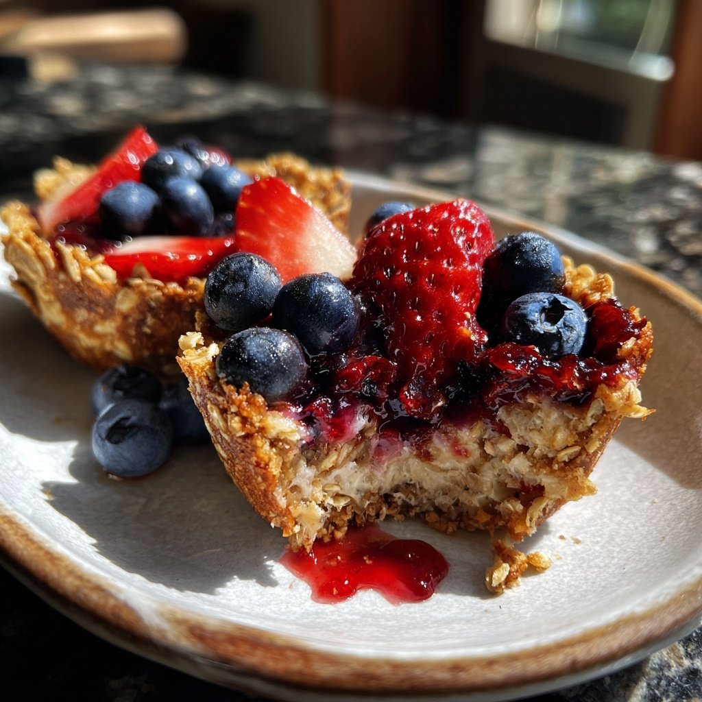 Vanilla Berry Oat Breakfast Cups