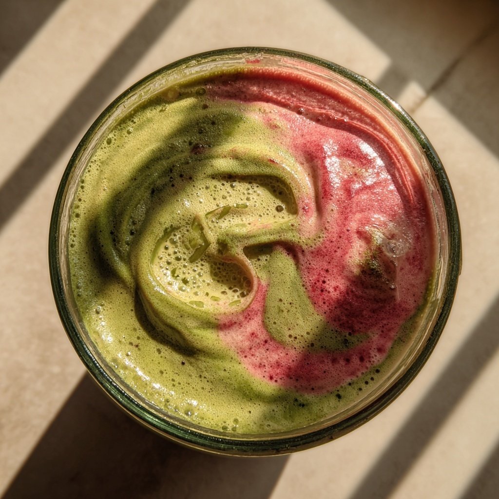 Iced Strawberry Matcha Latte