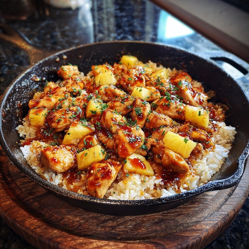 Pineapple Chicken Rice Skillet