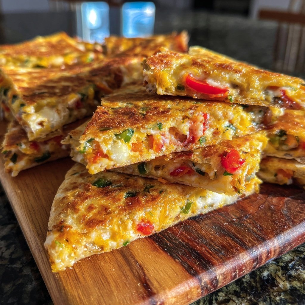Super Bowl Baked Veggie Quesadilla Squares