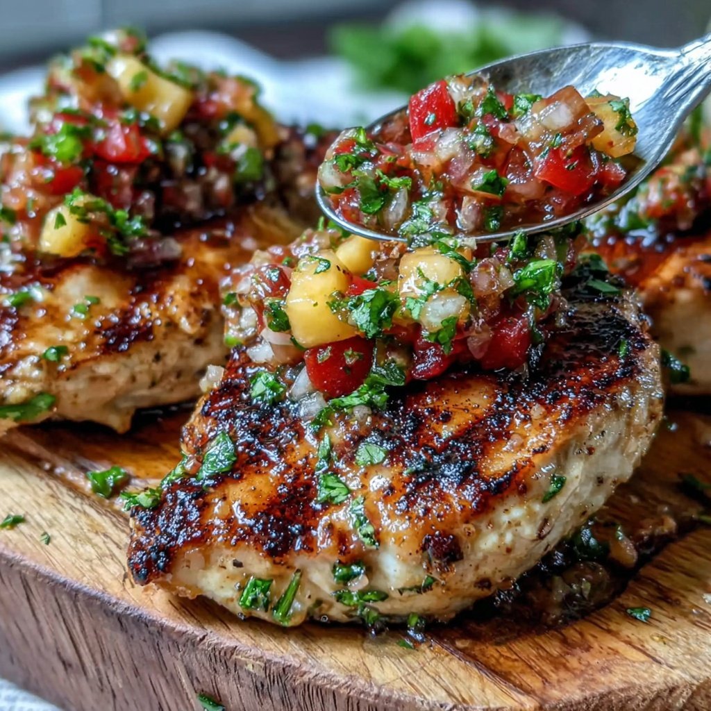 Healthy Grilled Chicken With Mango Salsa