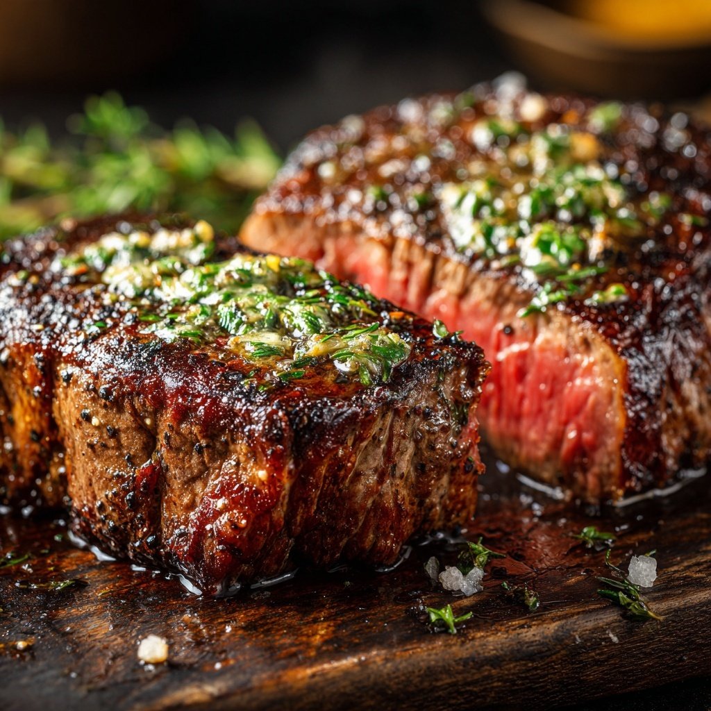 Steak with Truffle Butter