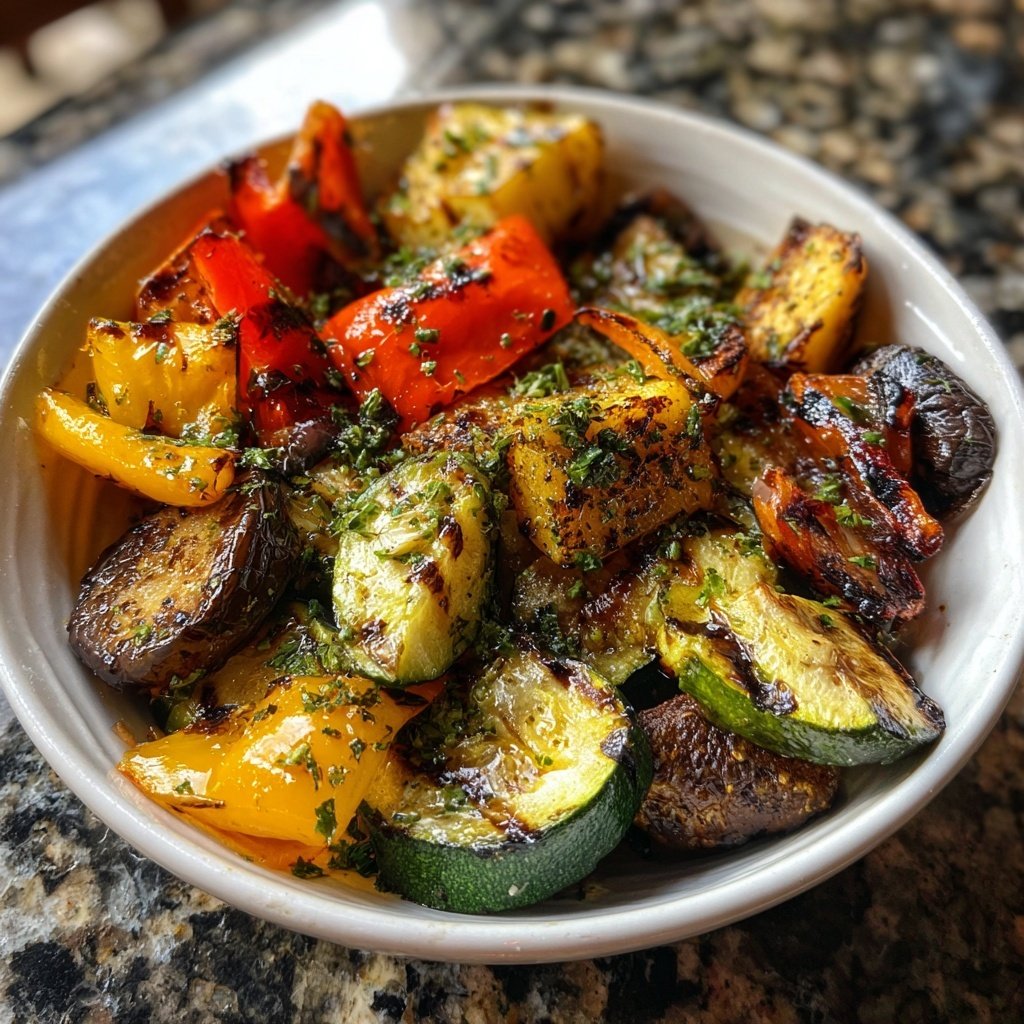 Healthy Dinner Grilled Veggie Plate