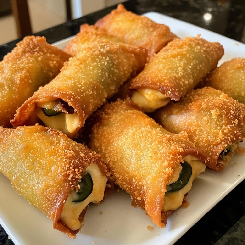 Tasty Finger Food Mini Jalapeno Popper Egg Rolls