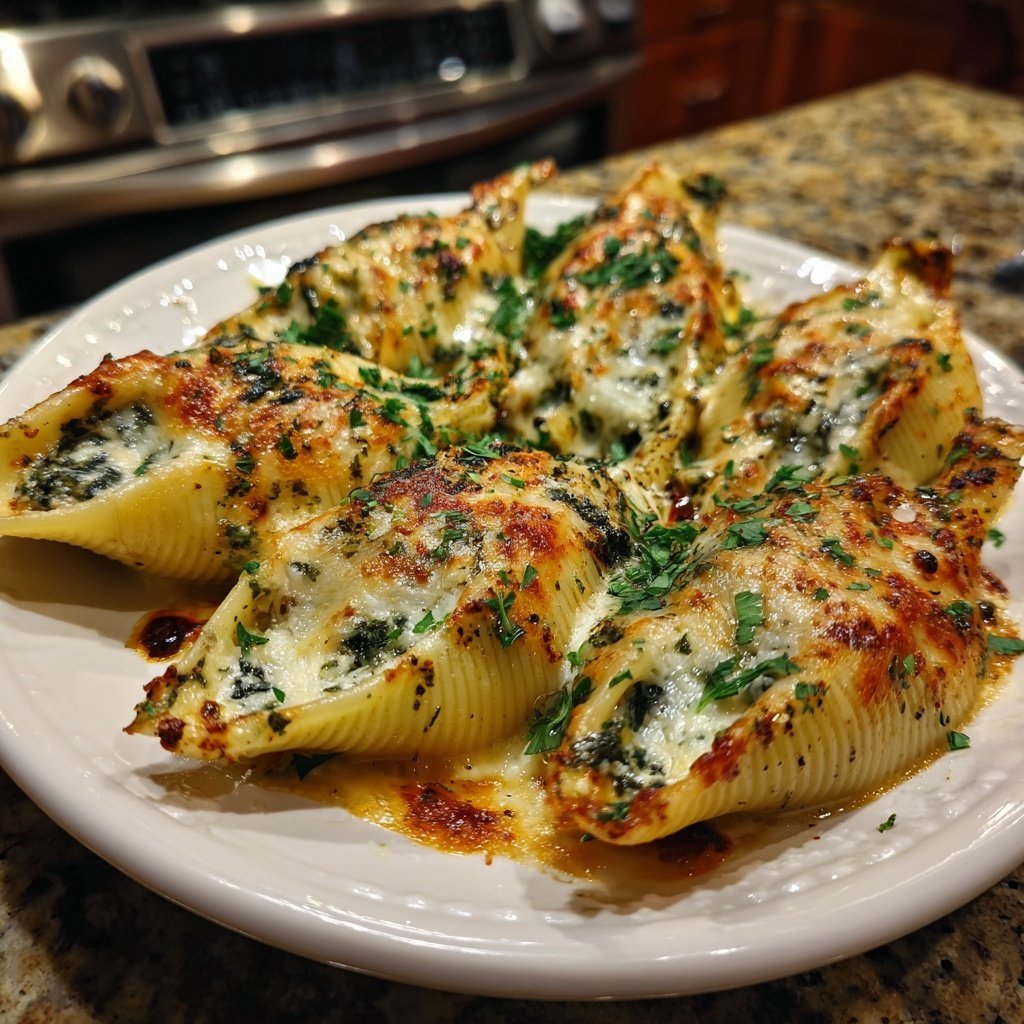 Creamy Spinach Stuffed Shells
