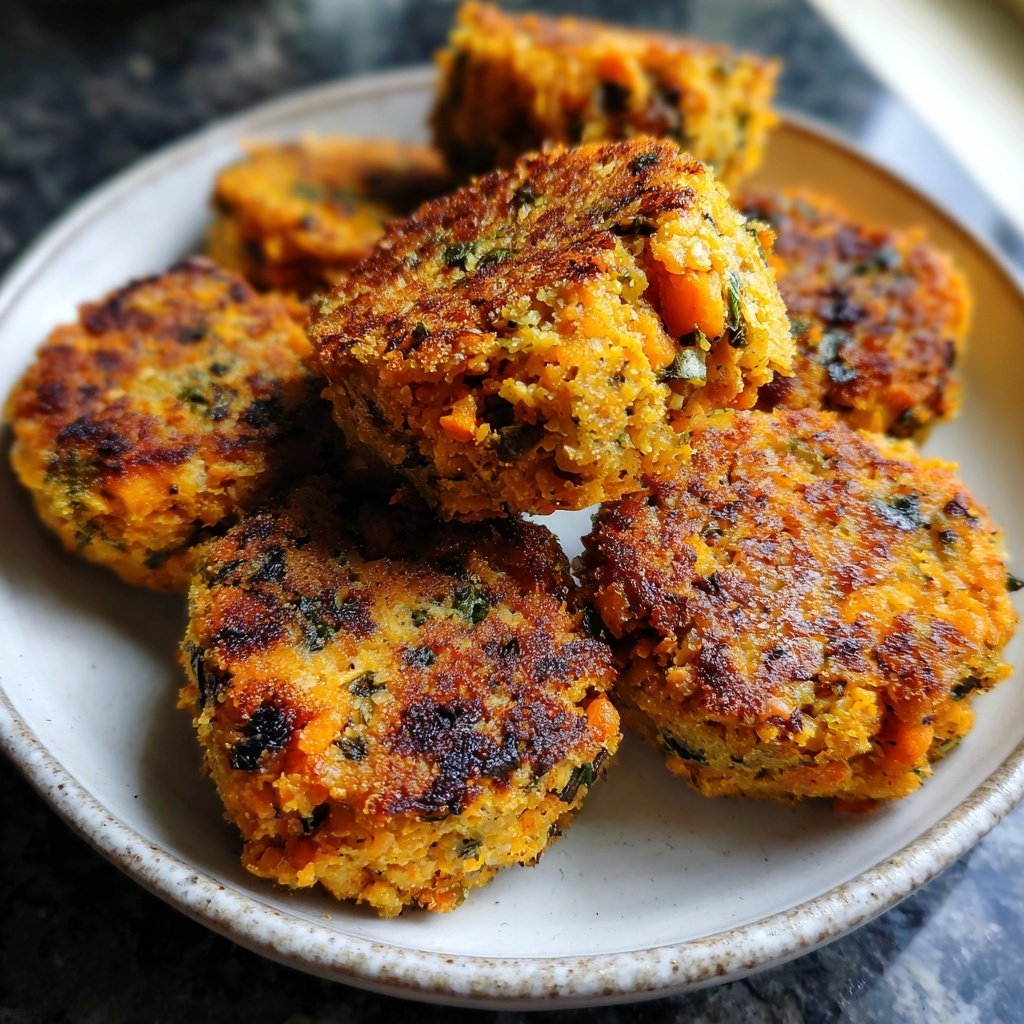 Baked Sweet Potato Chickpea Cakes
