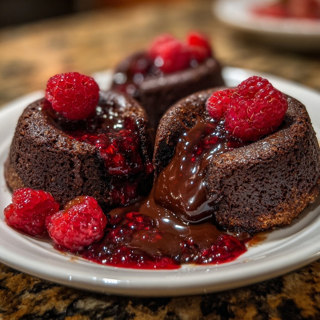 Chocolate Raspberry Lava Cakes
